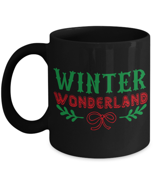 Knightmare before christmas mug - Winter Wonderland - Funny Christmas Gifts Mugs, Christmas Gifts for family Ceramic Cup Black, Funny Mugs Gift Ideas 11 Oz