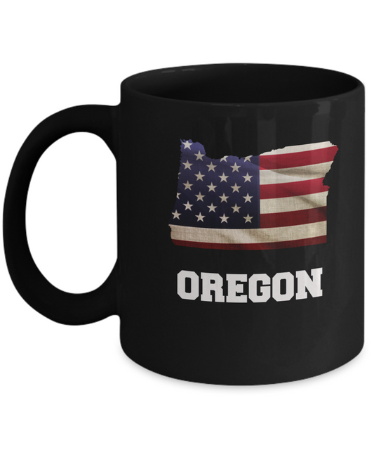 I Love Oregon Coffee Mugs Coffee mug sets - Black coffee mugs 11 oz