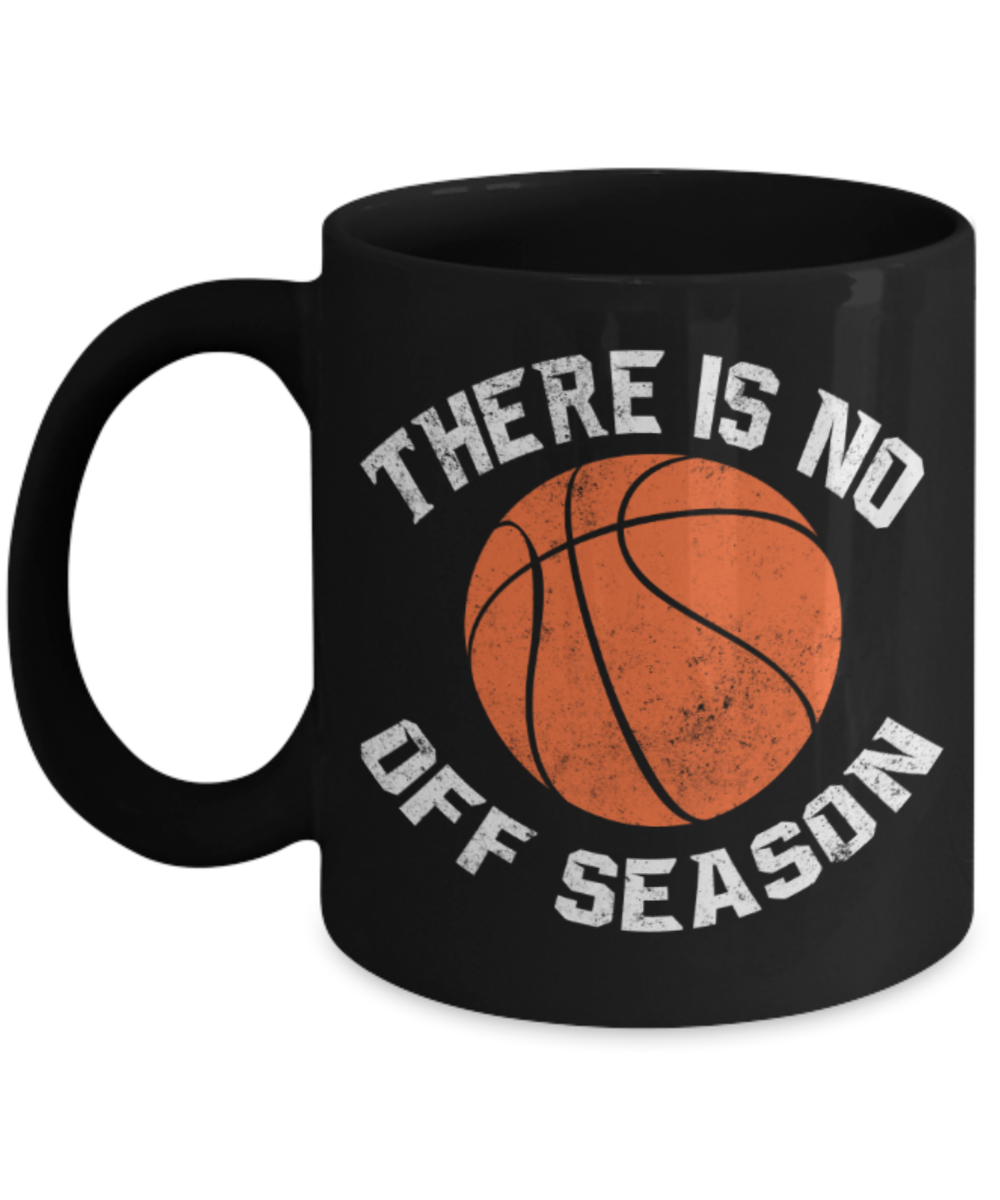 Baseball lovers mugs, There is no off season for Baseball - Funny Black Porcelain Coffee 11 oz