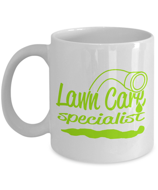 Lawn Whisperer Gift Coffee mug, Lawn Care Specialist-White Porcelain Coffee Mug 11 oz for Landscape ,Architect, Gardener, Designer, Father, Mother
