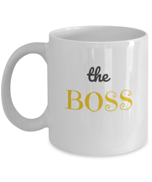 Boss Mom Mug -Funny Hilarious coffee Drinking Mamas White coffee mugs 11 oz