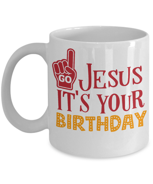 Knightmare before christmas mug - GO Jesus It's Your Birthday - Funny Christmas Gift Mugs, Christmas Gifts for family Ceramic Cup White, Funny Mugs Gift Ideas 11 Oz