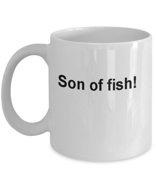 Funny fishing coffee cups -Son of fish -White Ceramic Coffee Mug 11 Oz