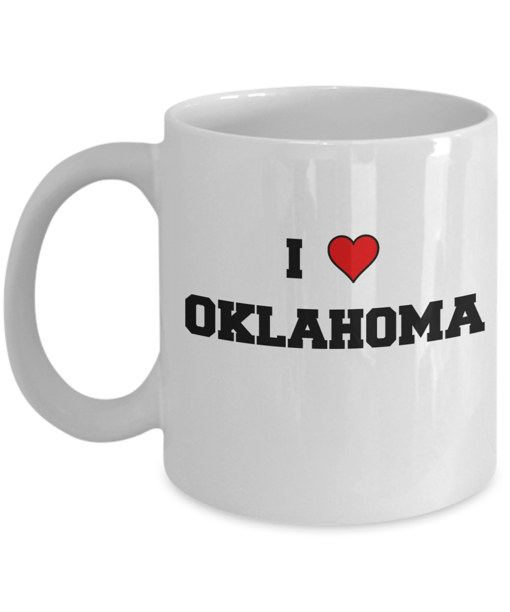 Oklahoma Tea Coffee Mugs,I Love Oklahoma USA States Ceramic Coffee Mug Tea Cup Gifts Mugs 11 oz Funny Mugs