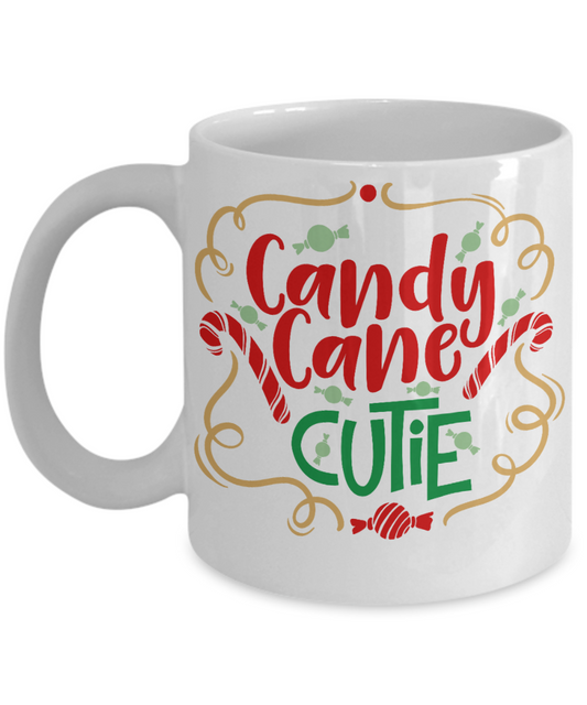 Nightnare before christmas mug - Candy Cane Cutie - Funny Christmas Gift Mugs, Christmas Gifts for family Ceramic Cup White, Funny Mugs Gift Ideas 11 Oz