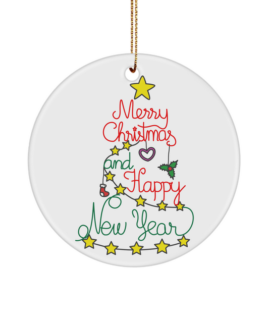 We Wish You A Merry Christmas And A Happy New Year Ornament- 2020 ornament, christmas and new year ornament