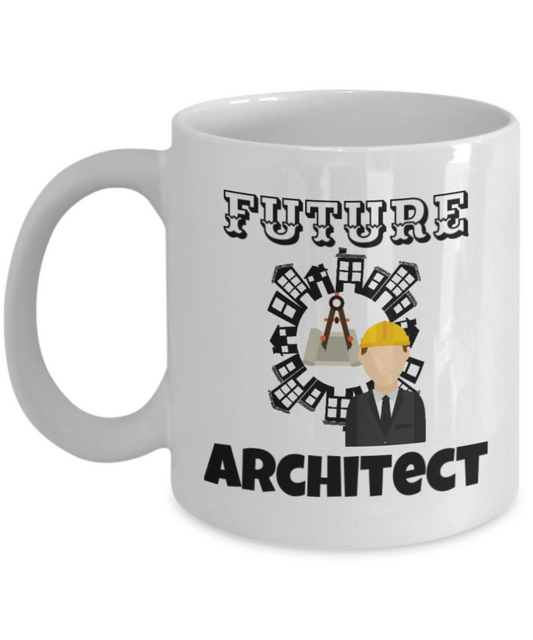 Future Architect Coffee Mug - White Porcelain Coffee Cup,Premium 11 oz White coffee cup