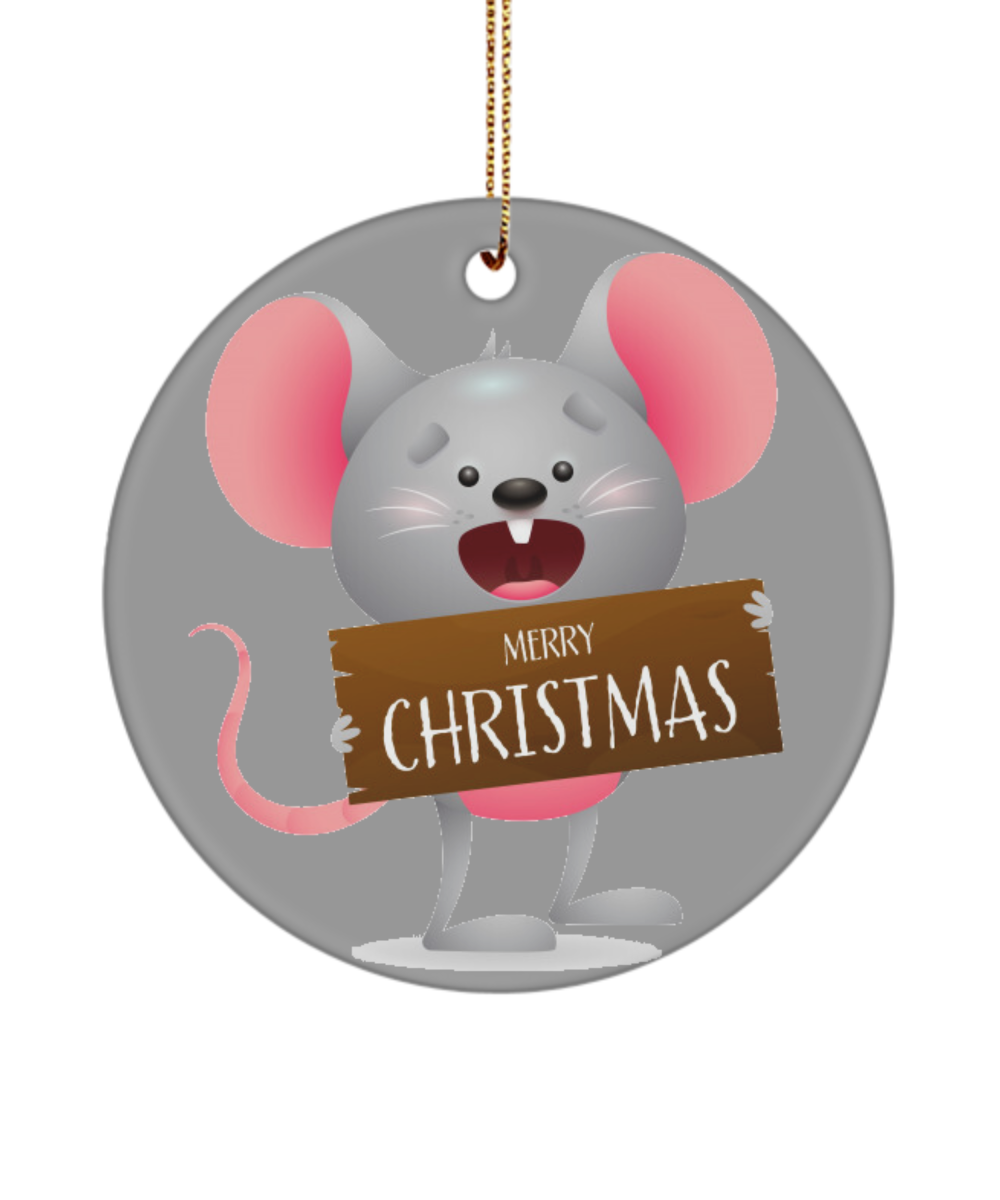 Funny Merry Christmas Pet Rat Ornament - Pet Rats are Awesome Ornament - Cool Rat Gift Idea - Rat Lover Ornament - Rat Ornament