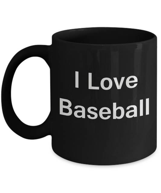 Baseball coffee mug - Porcelain Black Funny Coffee Mug, Best Office Tea Mug & Coffee Cup Gifts 11 oz