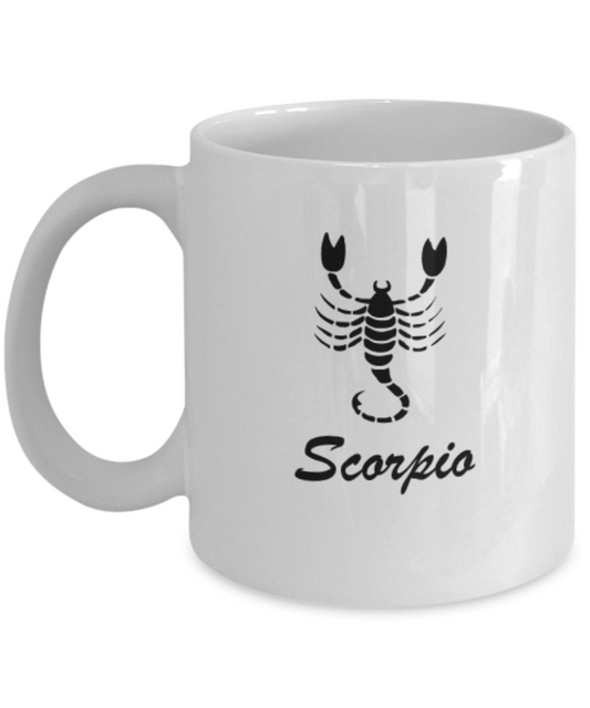 Scorpio- Scorpio Coffee Mug - Scorpio Zodiac Mug - Zodiac -White coffee mugs 11 oz