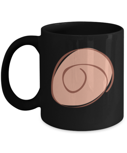 Rose Smooth 1 Black Mugs - Funny coffee mugs - Porcelain Black coffee mugs 11 oz