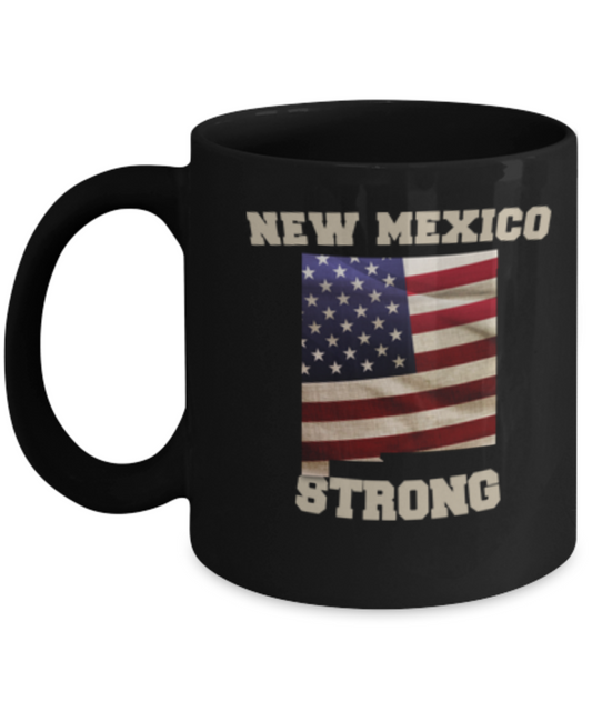 New Mexico State coffee Black mug - Porcelain Black Funny Black coffee mugs 11 oz