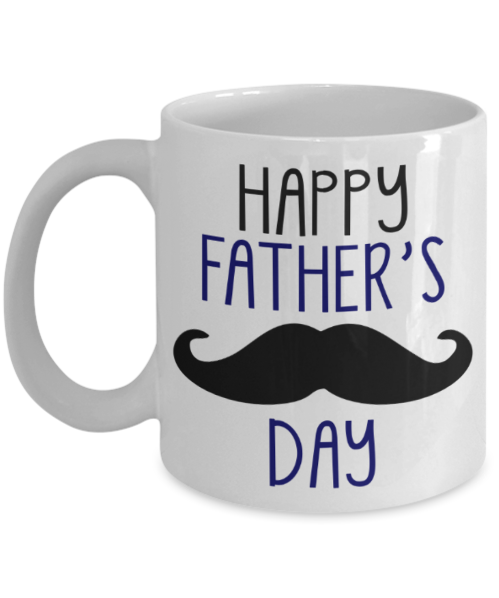 Father son gifts to do together - Happy Father's Day - White Porcelain Coffee Mug Cute Ceramic Cup 11 oz