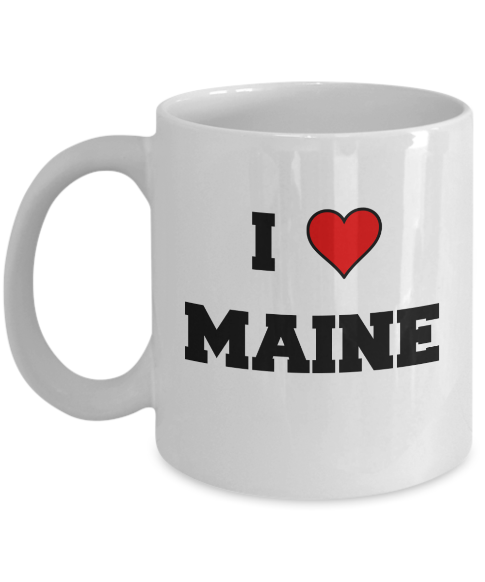 Maine Tea Coffee Mugs,I Love Maine USA States Ceramic Coffee Mug Tea Cup Gifts Mugs 11 oz Funny Mugs