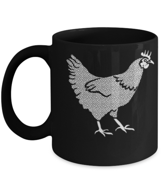 Funny Coffee Mug - Hen Lovers Mugs - Funny Farm Black coffee mugs 11 oz