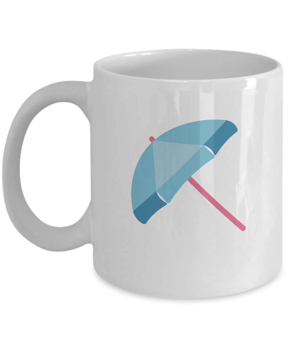 Beach Umbrella coffee mugs - Funny Christmas Gifts - white Coffee Mug  Birthday Gag Gifts 11 oz