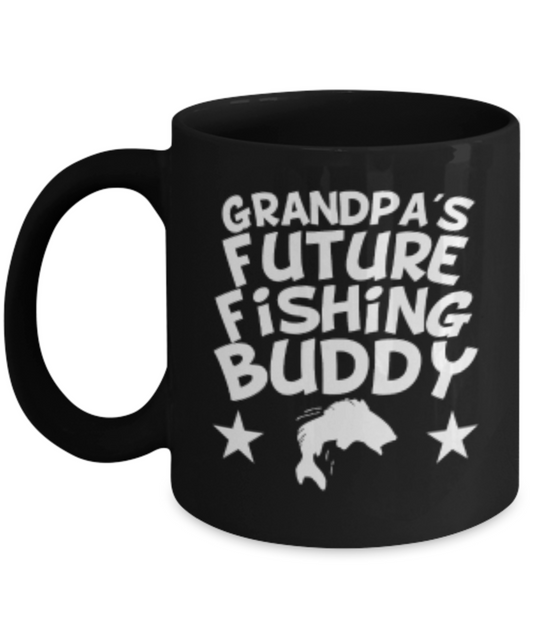 GRANDPA'S Future  Fishing Buddy Coffee Mug - Black coffee mugs 11 oz