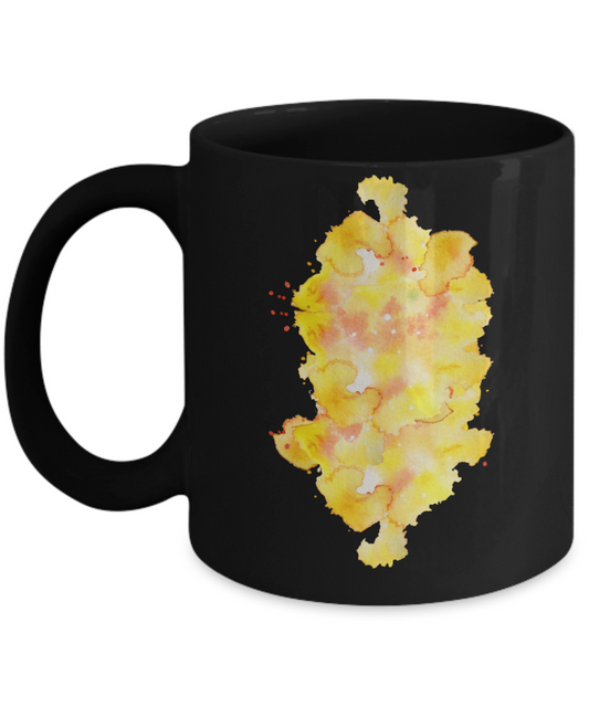 Yellowish Watercolor Collection 11 Oz Funny Porcelain Black Coffee Mug