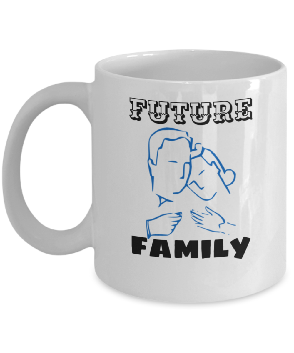 Future Family Coffee Cup - White Porcelain Coffee Cup,Premium 11 oz White coffee cup