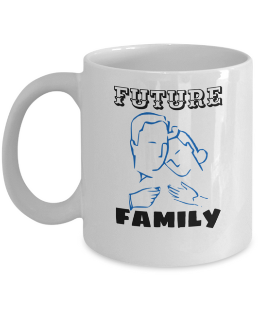 Future Family Coffee Cup - White Porcelain Coffee Cup,Premium 11 oz White coffee cup