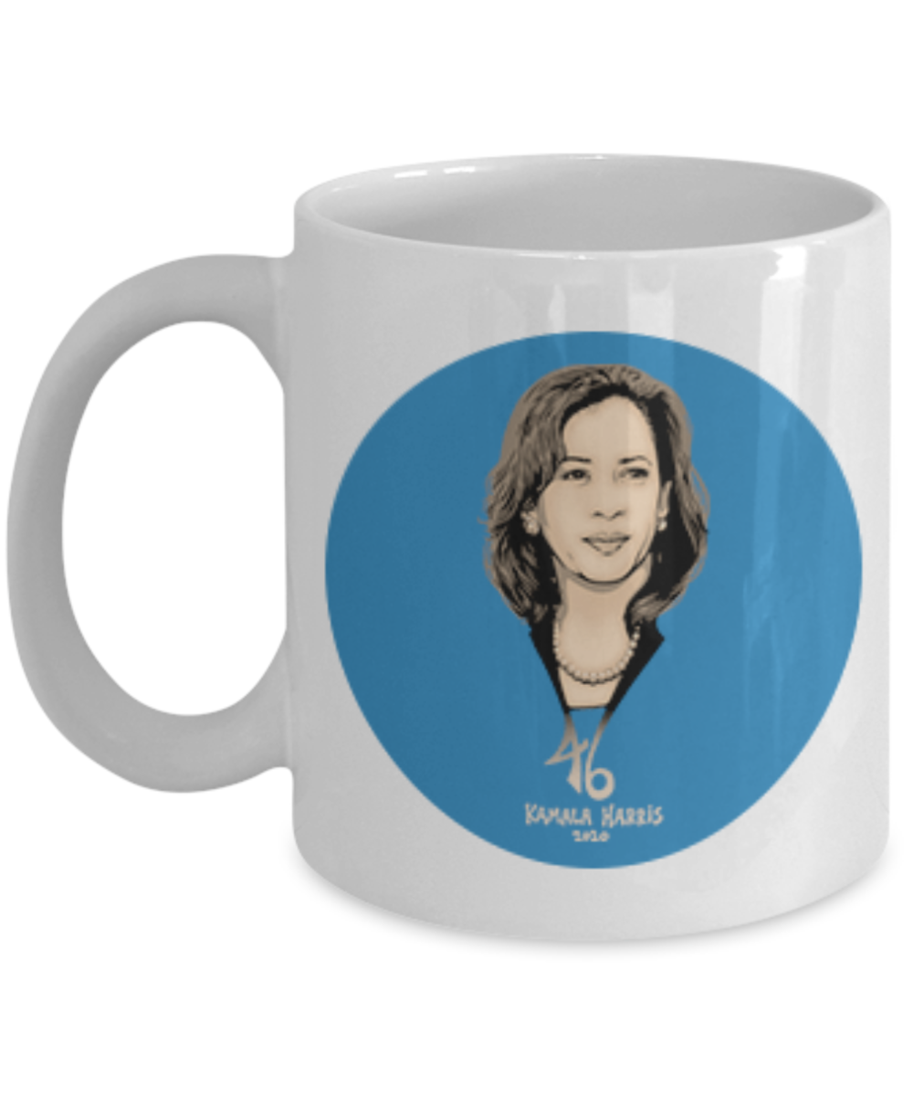 Kamala Harris 46 For President 2020 For The People Campaign - The Future is Female Political Feminist Coffee Cup,Democrat Mug,Biden Harris 2020