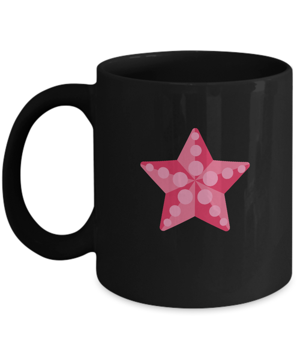 Beach star Black Mugs - Funny Christmas Gifts - Black Coffee Mug Birthday Gag Gifts 11 oz