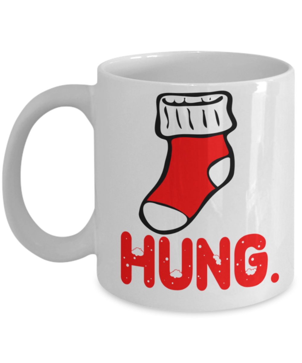 Christmas gift ideas, Hung - Funny White Porcelain Coffee Mug Cute Ceramic Cup 11 oz