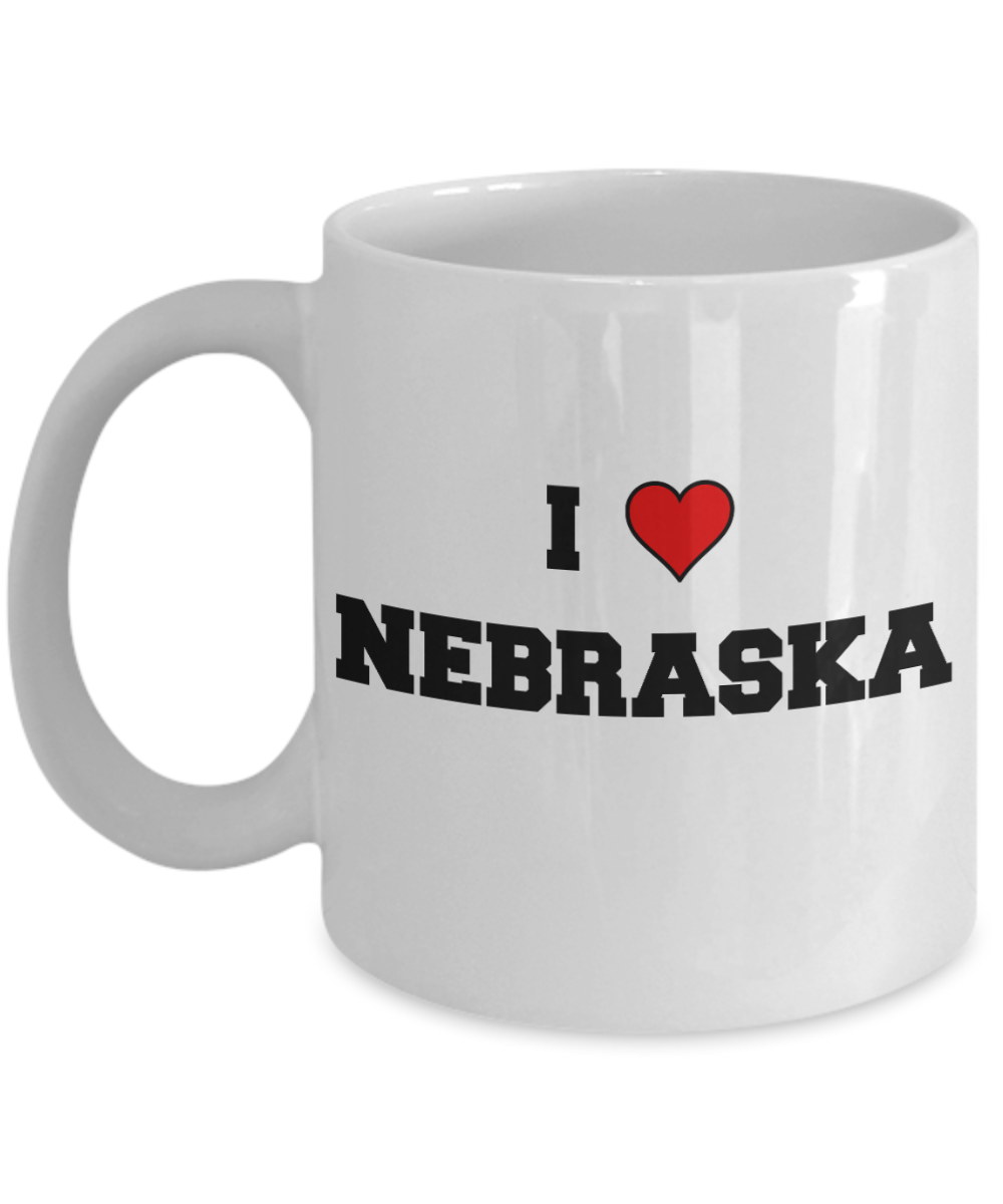 Nebraska Tea Coffee Mugs,I Love Missouri USA States Ceramic Coffee Mug Tea Cup Gifts Mugs 11 oz Funny Mugs