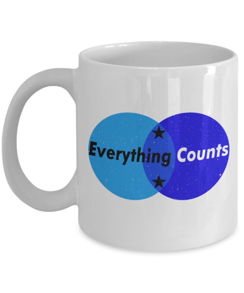 Everything counts - Funny White Porcelain Coffee 11 oz