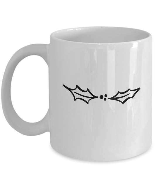 Christmas Clipart 25 coffee mugs - Funny Christmas Gifts -White coffee mugs 11 oz