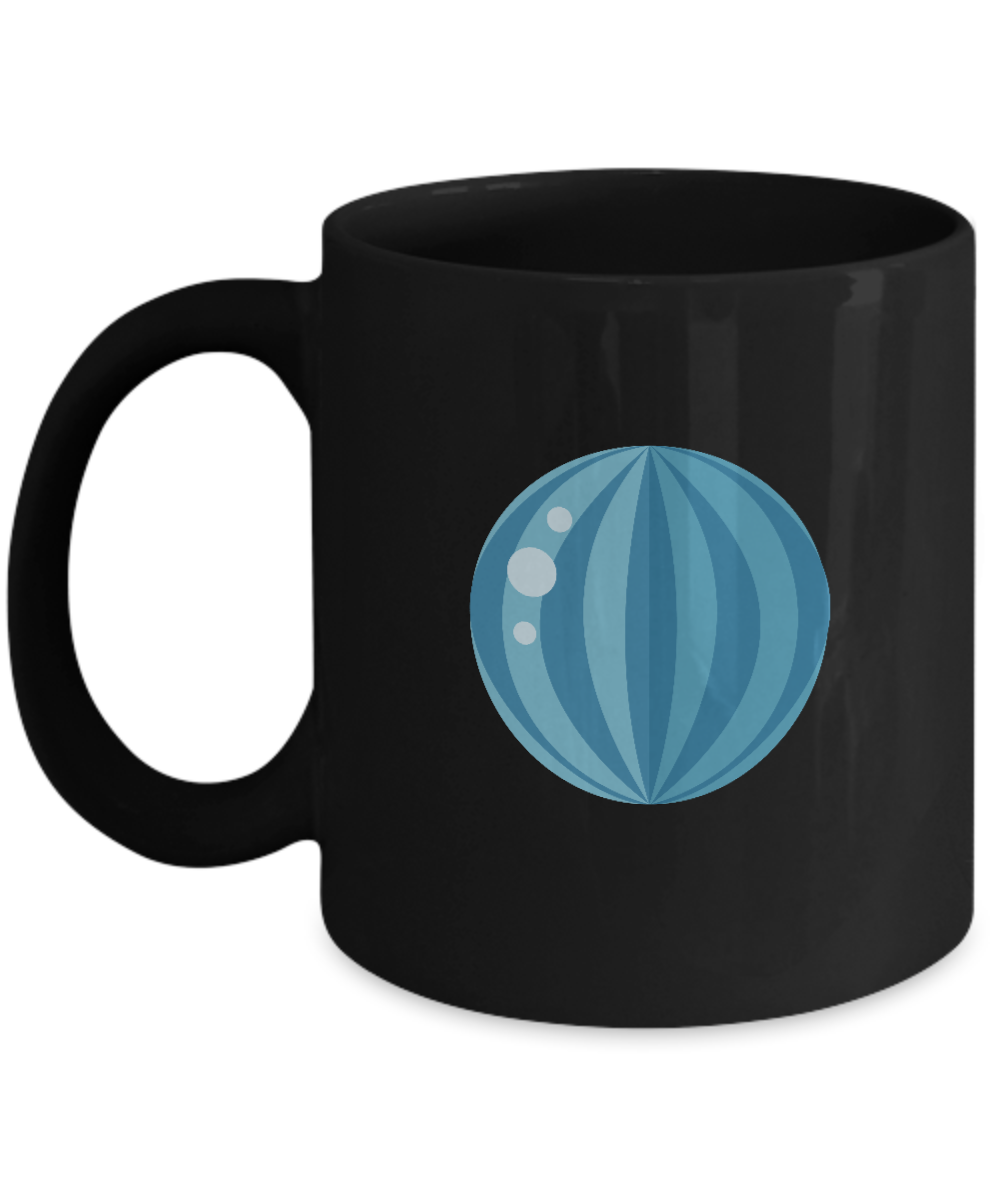 Beach blue ball Black Mugs - Funny Christmas Gifts -Black Coffee Mug Birthday Gag Gifts 11 oz