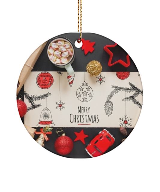 Merry Christmas Ornament - Family Ornament - Coworker Gift - Gift For Friend - Ornament - Year Ornament