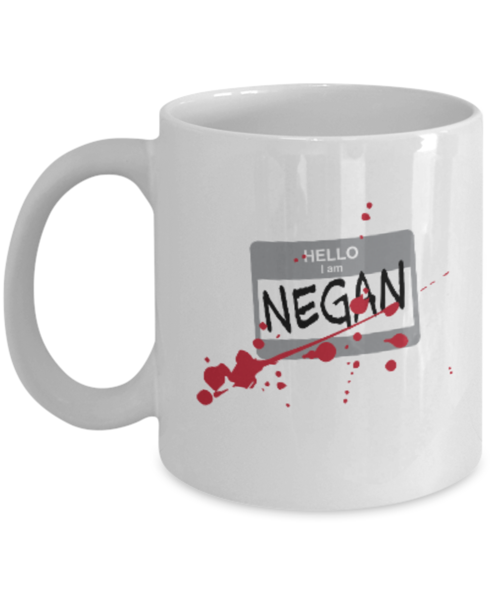 Plants vs zombies gift box mugs , Hello I'm Negan - White Coffee Mug Porcelain Tea Cup 11 oz - Great Gift