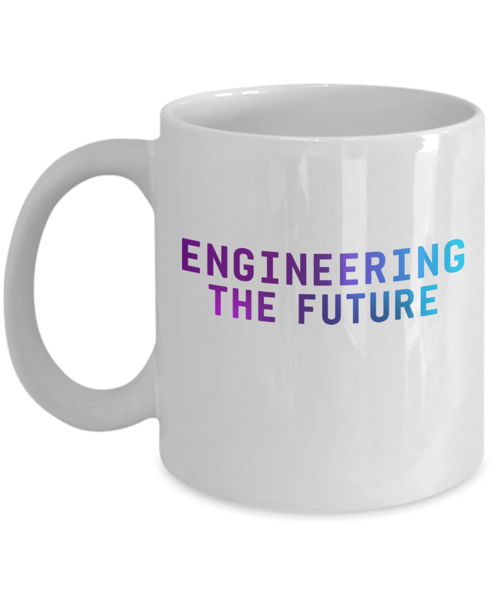 Engineering The Future Coffee Cup - White Porcelain Coffee Cup,Premium 11 oz White coffee cup