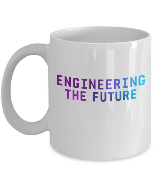 Engineering The Future Coffee Cup - White Porcelain Coffee Cup,Premium 11 oz White coffee cup