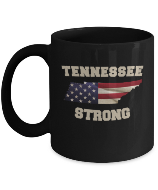 Tennessee State coffee mug - Porcelain Black Funny Black coffee mugs 11 oz