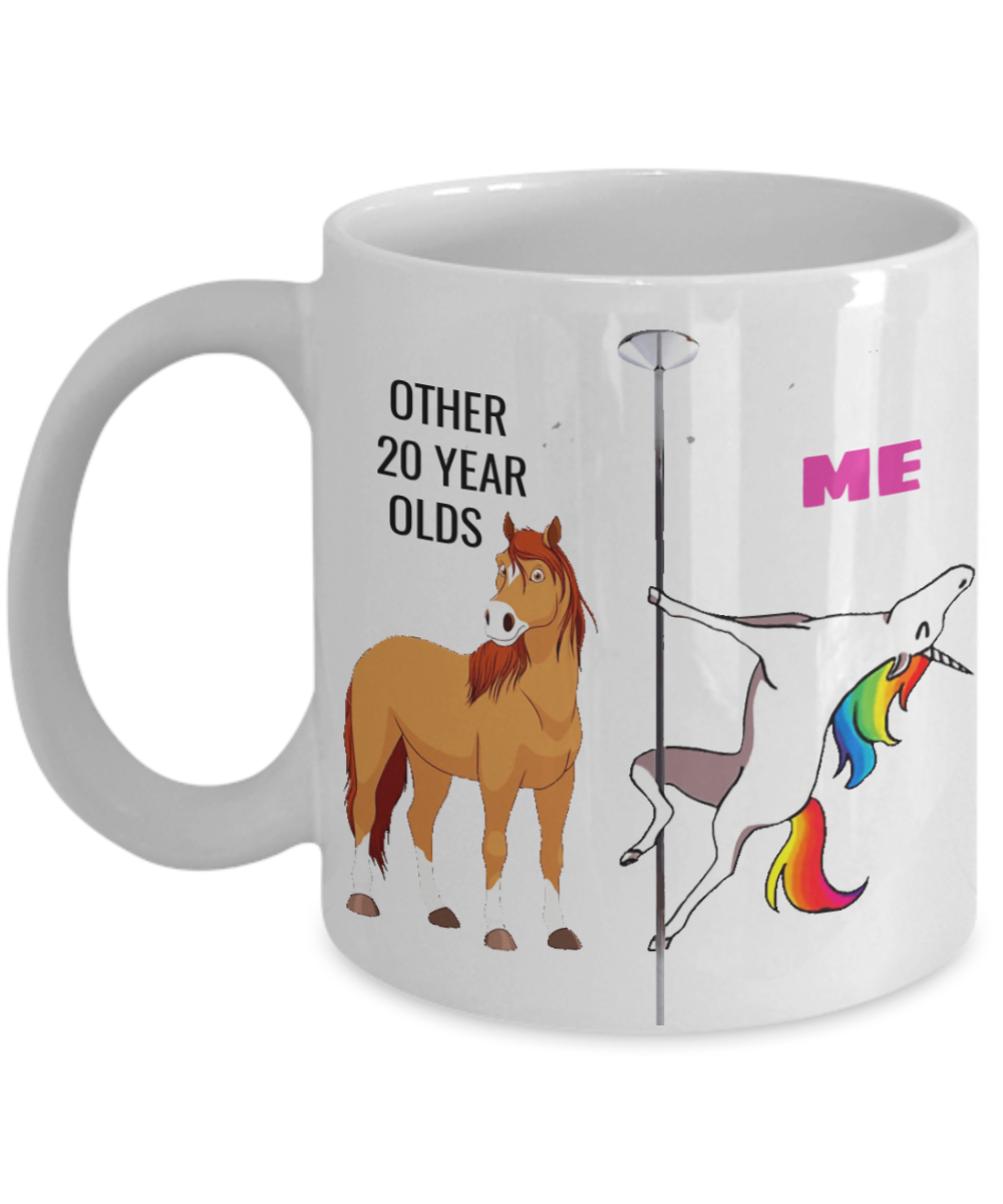 Unicorn Birthday gift  20th Birthday Gift for Women - Other 20 Year Olds Me Unicorn Coffee Mug - Funny White Porcelain Coffee 11 oz for Grandma, Mom, Sister, Best Friend, Women, Her - Born In 2000