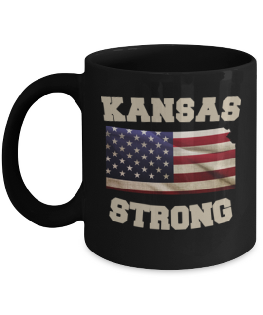 Kansas State coffee Black mug - Porcelain Black Funny Black coffee mugs 11 oz
