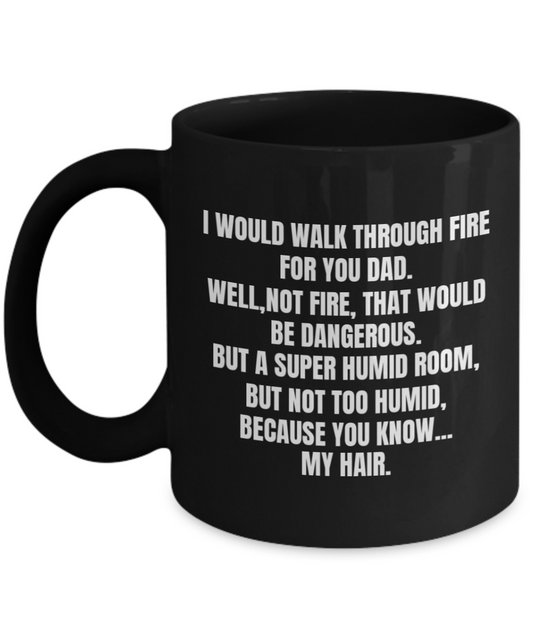 Funny Dad Gift From Daughter Black Coffee Mug, Luckiest Dad Mug, Funny Dad Gift From Daughter Mug 11 oz
