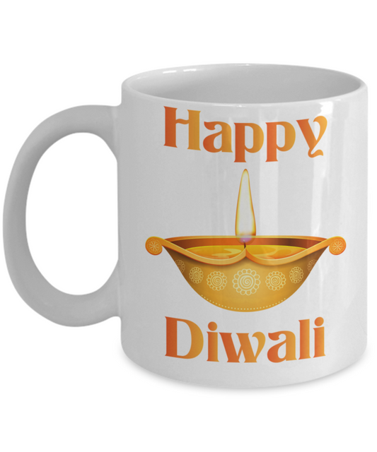 Diwali mugs - Happy Diwali - White Coffee Mug Tea Cup 11 oz Gift
