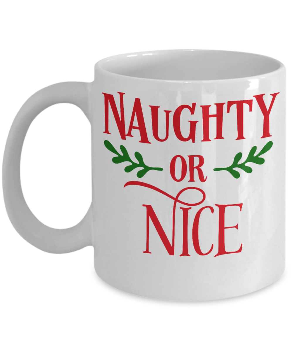 Knightmare before christmas mug - Naughty or Nice - Funny Christmas Gift Mugs, Christmas Gifts for family Ceramic Cup White, Funny Mugs Gift Ideas 11 Oz