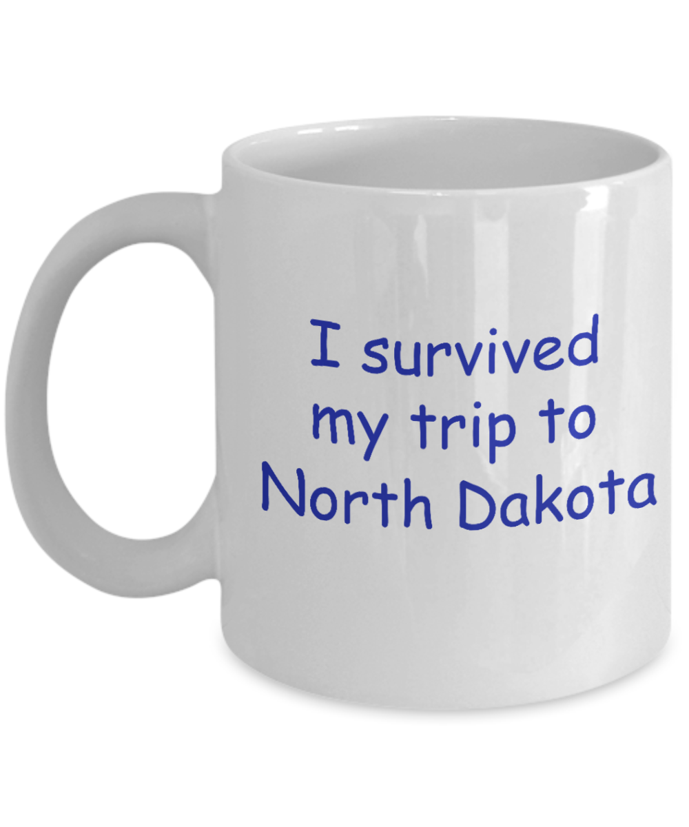 North Dakota Navy Blue Design Mugs - Black Coffee Mug Tea Cup 11 oz Gift