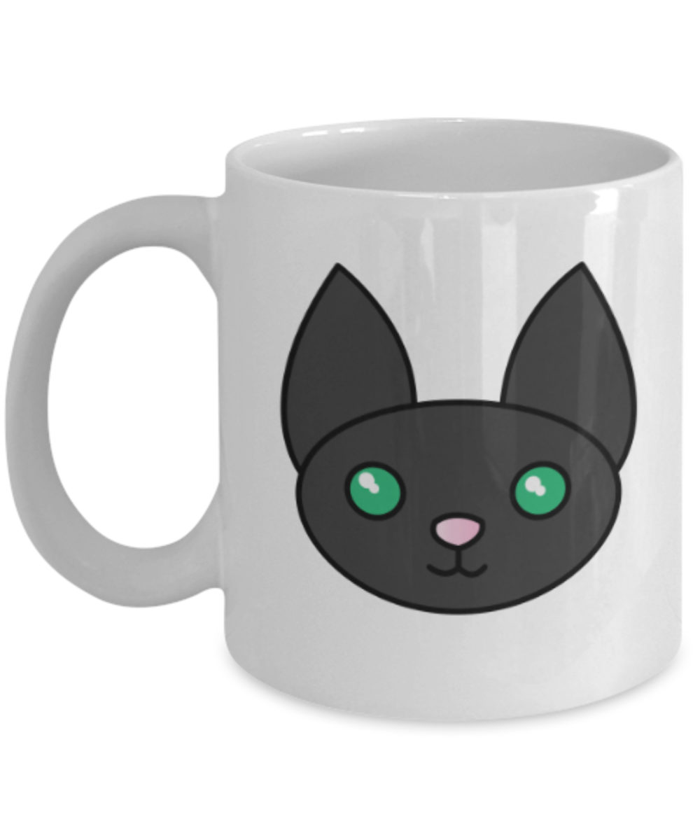Gift gor cat lovers , Cats - White Coffee Mug Porcelain Tea Cup 11 oz - Great Gift