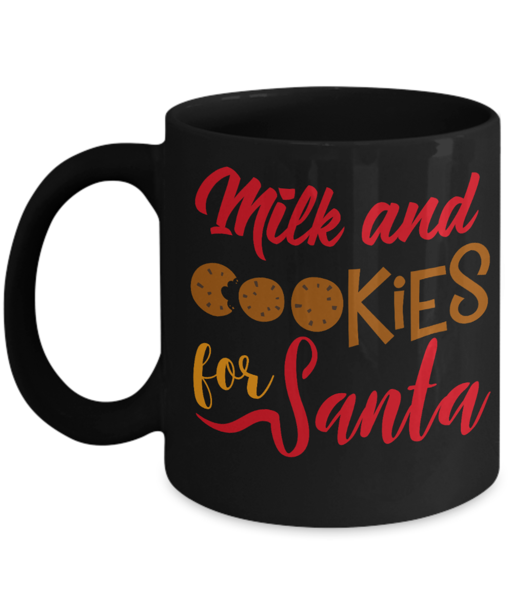 Knightmare before christmas mug - Milk and Cookies for Santa - Funny Christmas Gifts Mugs, Christmas Gifts for family Ceramic Cup Black, Funny Mugs Gift Ideas 11 Oz