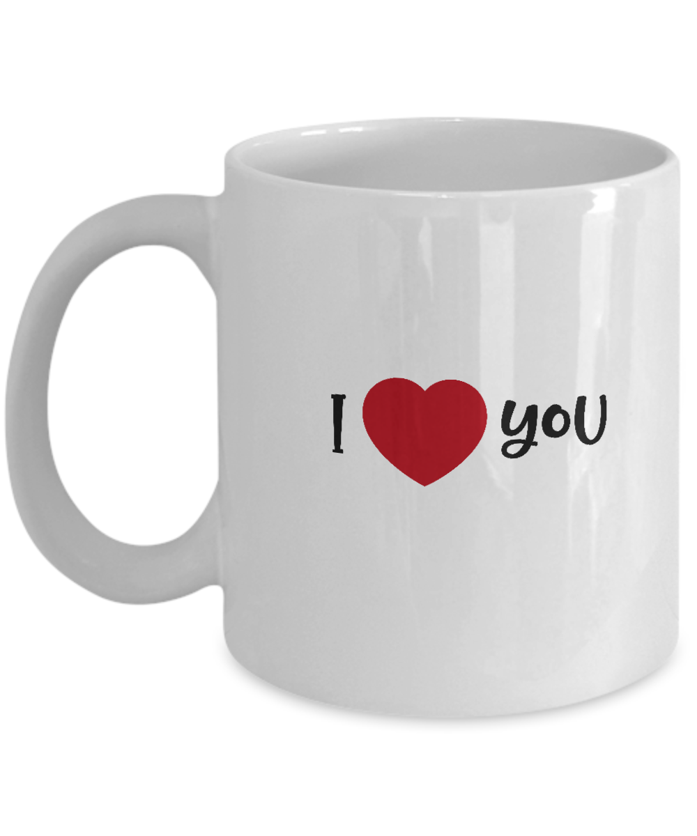 I love Heart You valentines coffee Mugs - Funny Valentines White coffee mugs 11 oz