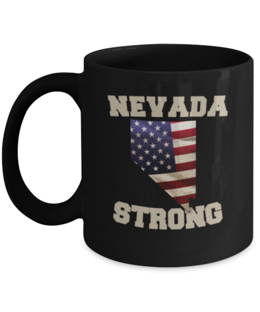 Nevada State coffee Black mug - Porcelain Black Funny Coffee Black coffee mugs 11 oz