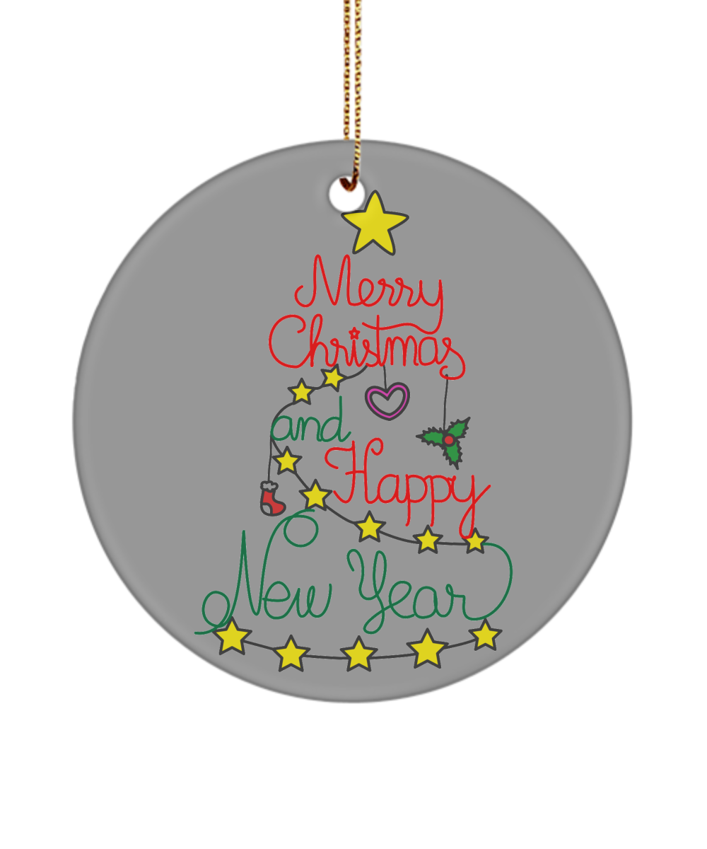 2020 ornament-We Wish You A Merry Christmas And A Happy New Year Ornament, Christmas and new year ornament