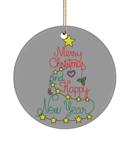2020 ornament-We Wish You A Merry Christmas And A Happy New Year Ornament, Christmas and new year ornament
