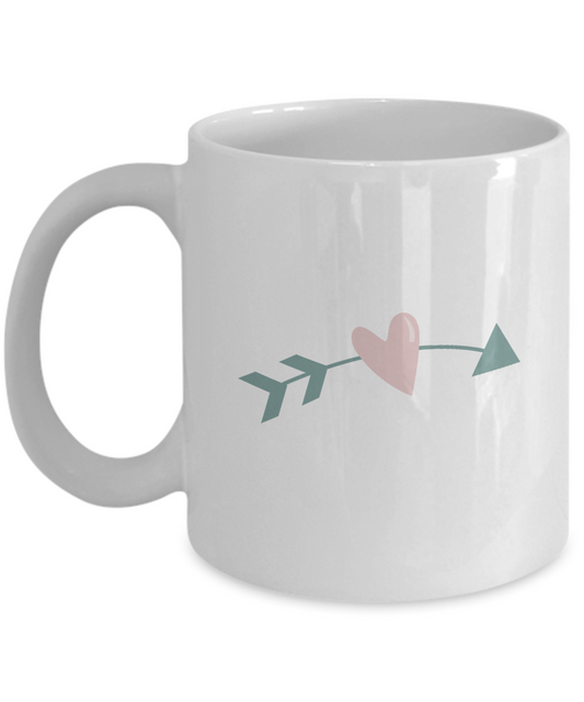 Cupid Arrow Again white mugs - Funny Christmas Gifts -White coffee mugs 11 oz