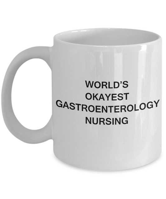World's Okayest Gastroenterology nursing - Black coffee mugs 11 oz